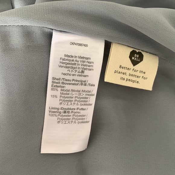 NWT Madewell Denim Blue Color Light Crop Tank Top Stretchy Size 10 Womens Large - Picture 5 of 5